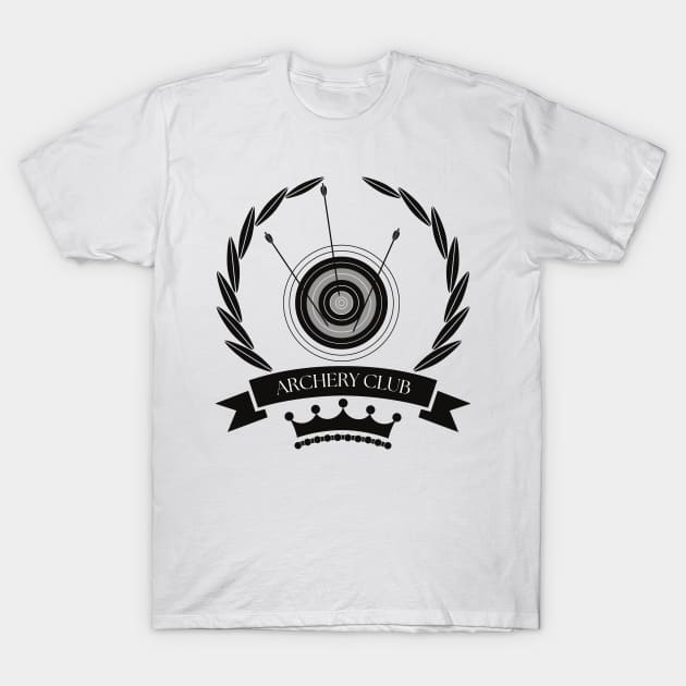 Archery Club Emblem Logo T-Shirt by Sports & Fitness Wear